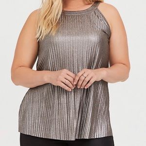 Torrid Sz 0 Gold Metallic Tank
